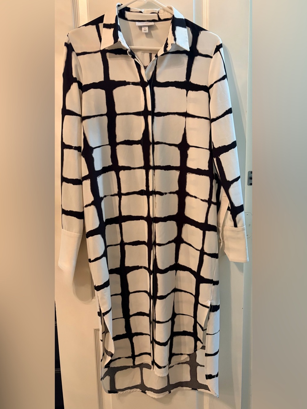 Adam Lippes For Target Black and White Grid Shirt Dress